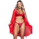Robe tule e renda Bella Fiore Hobby conforto Roupa De Dormir Íntima Básica Linha Noite Feminina