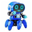 Robô Aranha Azul - Dança Brinquedo com Som e Luz - Presente Robô Aranha Azul - Dança Brinquedo com Som e Luz - Presente