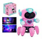 Robô Aranha Rosa Dançarina Som Luz Brinquedo Menina Infantil