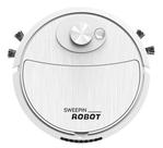 Robo Aspirador de Po Portatil Automatico 1200PA Recarregavel Branco