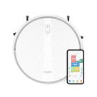 Robô Aspirador Ropo Laser Slim Branco, Ultrafino, Limpeza Inteligente, Conexão com Alexa e Google Assistente.