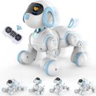 Robô Cachorro De Controle Remoto Azul Com Led - Castela
