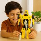 Robô Carrinho Controle Remoto Super Guardiões Transforma Luz Som Brinquedo Criança Presente Carro