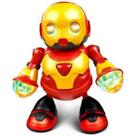 Robô Dançarino Anda E Dança Toca Música e Pisca Luzes Coloridas 3D Brinquedo Infantil Bebê