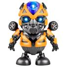 Robô Dançarino com Música e Luzes Brinquedo Infantil Bate e Volta Amarelo Robô Dançarino com Música e Luzes Brinquedo Infantil Bate e Volta Amarelo
