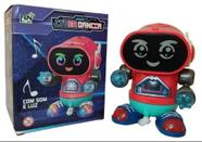 Robô Dançarino Cyber Dancer Movimentos Luz Som Gira 360 Cor Vermelho