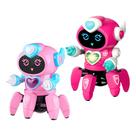 Robô Lady Infantil Dançante Som Luzes Coloridas Bate e Volta