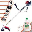 Roçadeira 5 Em 1 Completa Kawashima BCJ521L À Gasolina 52cc Ideal Para Todos os Tipos de Trabalhos Com Carretel Nylon, Lâmina 2 Pontas, Lâmina 3 Pontas, Lâmina 40 Dentes, Lâmina 80 Dentes + ÓLEO STIHL