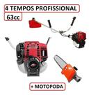 Rocadeira 63cc 3hp 4 Tempos Ohc Gasolina Com Motopoda 10 OFF
