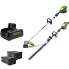 Roçadeira 82V + Aparador de Cerca Viva + 2 Baterias 4,0Ah + Carregador Bivolt GREENWORKS Roçadeira 82V + Aparador de Cerca Viva + 2 Baterias 4,0Ah + Carregador Bivolt GREENWORKS