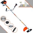 Roçadeira À Gasolina 43cc 1,7HP 10.000rpm Vulcan VR430-S Cortador de Grama Profissional Multifuncional Com Carretel Nylon + Lâmina 2 Pontas + Lâmina 40 Dentes de Vídea + Disco Escova de Aço 38 Cerdas