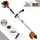 Roçadeira À Gasolina 43cc 1,7HP 12.000rpm Terra GRHB-430 Bipartido Cortador de Grama Profissional Multifuncional Com Carretel + Lâmina Facão + Lâmina 40 Dentes de Vídea + Disco Escova de Aço 38 Cerdas
