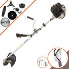 Roçadeira À Gasolina Kawashima KW43LE 43cc 1,7HP Robusta Alta Performance Completa Para Todos os Tipo de Cortes Com Carretel + Faca 2 Pontas + Faca 3 Pontas + Faca 40 Dentes + Faca 80 Dentes + Trimmer