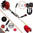 Roçadeira À Gasolina Kawashima KW52-L 2T 52cc 2,5HP Para Todos os Tipos de Trabalhos Com Carretel de Nylon + Faca 2 Pontas + Faca 3 Pontas + Faca 6 Pontas + Disco 40 Dentes Vídea + Disco 80 Dentes