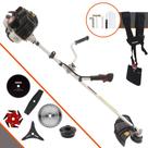 Roçadeira À Gasolina Kawashima KW52-LE 2T 52cc 2,5HP Para Todos os Tipos de Trabalhos Com Carretel de Nylon + Faca 2 Pontas + Faca 3 Pontas + Faca 6 Pontas + Disco 40 Dentes Vídea + Disco 80 Dentes