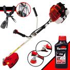 Roçadeira À Gasolina KW43-L Kawashima Profissional À Gasolina 2T 43cc 1,7HP Alta Rotação Robusta e Resistente C/ Faca 3 Pontas + Carretel de Nylon + Óleo Toyama