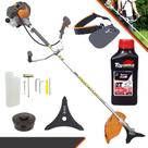 Roçadeira Á Gasolina RL520P Plus Tekna 52cc 2HP Máquina Lateral de Cortar Grama Completa com Lâmina 3 Pontas + Carretel de Nylon + ÓLEO TOYAMA 2T