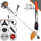 Roçadeira À Gasolina Tekna RL430-P 43cc 2T 1,7HP Com Carretel + Faca 2 Pontas + Faca 3 Pontas + Faca 6 Pontas + Disco 40 Dentes Vídea + Trimmer