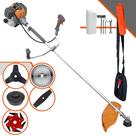 Roçadeira À Gasolina Tekna RL520P 52cc 2HP 10.000rpm Com Carretel + Lâmina 2 Pontas + Lâmina 3 Pontas + Lâmina 6 Pontas + Disco 40 Dentes Vídea