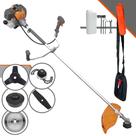 Roçadeira À Gasolina Tekna RL520P Motor 2T 52cc 2HP 10.000rpm Alta Performance Roçadeira Completa Com Carretel Nylon e Kit 4 Lâminas de Corte
