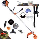 Roçadeira À Gasolina Terra GR520XP 52cc 2,5HP 6500rpm Aparador de Grama Completo 6 Em 1 Com Carretel de Nylon + Faca 2 Pontas + Faca 3 Pontas + Faca 40 Dentes de Vídea + Faca 80 Dentes + Trimmer + EPI Roçadeira À Gasolina Terra GR520XP 52cc 2,5HP 6500rpm Aparador de Grama Completo 6 Em 1 Com Carretel de Nylon + Faca 2 Pontas + Faca 3 Pontas + Faca 40 Dentes de Vídea + Faca 80 Dentes + Trimmer + EPI