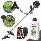 Roçadeira Á Gasolina Terra GRH 430 43cc 1,7HP Robusta, Potente e de Alta Performance Ideal Para Manutenção e Limpeza de Rodovias + ÓLEO CASTROL STIHL 2T 500ml