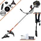 Roçadeira À Gasolina Terra GRH430 43cc 1,7HP Robusta Alta Performance Completa Para Todos os Tipo de Cortes Com Carretel + Faca 2 Pontas + Faca 3 Pontas + Faca 40 Dentes + Faca 80 Dentes + Trimmer