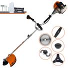 Roçadeira À Gasolina Terra GRHB430 Bi-Partida 2T 43cc 1,7HP de Potência 12.000rpm Completa Com 5 Opções de Cortes Carretel Nylon e Lâmina 2 Pontas + Lâmina 3 Pontas + Lâmina 40 Dentes Vídea + Trimmer