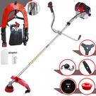 Roçadeira À Gasolina Toyama RT43L 43cc 1,7HP 10000rpm Multifunções Com Carretel Nylon + Lâmina 2 Pontas + Lâmina 3 Pontas + Lâmina 80 Dentes + Trimmer