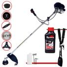 Roçadeira À Gasolina Toyama RT43LB25A Multifuncional 43cc 1,7HP Com Sistema Antivibração 5 Opções de Cortes, Carretel e Kit 4 Facas + ÓLEO TOYAMA 2T Roçadeira À Gasolina Toyama RT43LB25A Multifuncional 43cc 1,7HP Com Sistema Antivibração 5 Opções de Cortes, Carretel e Kit 4 Facas + ÓLEO TOYAMA 2T