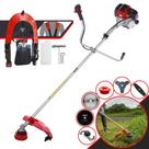 Roçadeira À Gasolina Toyama RT52L 52cc 2T 2HP Com 6 Opções de Corte Com Carretel + Facas 2 Pontas + 3 Pontas + 40 Dentes Vídea + 80 Dentes + Trimmer