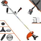 Roçadeira À Gasolina Vulcan VR330P 33cc 1,2HP de Potência Alta Rotação e Performance Completa Com Carretel de Nylon e Lâmina 3 Pontas + Lâmina Facão + Lâmina 40 Dentes de Vídea + Disco Escova de Aço