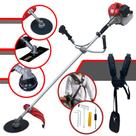 Roçadeira Anmax CG430-P TB À Gasolina 43cc 2HP 9.000rpm Motor 2T de Alta Performance Com 3 Opções de Cortes, Carretel de Nylon, Lâmina Facão 2 Pontas e Lâmina Circular 80 Dentes