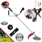 Roçadeira Anmax CG430P-TB À Gasolina Motor 2T 43cc 2HP de Potência 9.000rpm 4 Em 1 Com Carretel de Nylon, Lâmina Facão + EXTRA Lâmina 40 Dentes e Escova de Aço Rotativa 38 Cerdas
