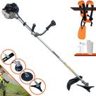 Roçadeira Aparador de Grama À Gasolina Anmax CG430B 43cc 1,7HP 12000rpm Robusta e de Alta Performance Completa Para Todos os Tipo de Cortes C/ Carretel + Faca 2 Pontas + Faca 3 Pontas + Faca 80 Dentes