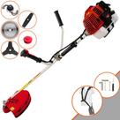 Roçadeira Aparador de Grama À Gasolina Kawashima KW52-L 52cc 2,5HP 10.000rpm Completa Com 5 Opções de Cortes Com Cabeçote de Nylon + Lâmina 2 Pontas + Lâmina 3 Pontas + Lâmina 40 Dentes + Trimmer