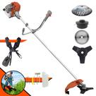 Roçadeira Aparador de Grama À Gasolina Tekna RL520ACG2 52cc 2HP 13.000rpm Com Carretel e Faca 3 Pontas + Faca 40 Dentes + Escova Circular de Aço