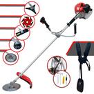 Roçadeira Aparador de Grama Anmax CG430P À Gasolina 43cc 2HP de Potência 9.000rpm 5 Em 1 Com Carretel de Nylon + Lâmina Facão + Lâmina 3 Pontas + Lâmina 6 Pontas + Lâmina 40 Dentes Vídea