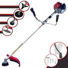 Roçadeira Aparador de Grama Completa Kawashima BCJ521-L À Gasolina 52cc 2,5HP de Alta Rotação e Performance Com 4 Opções de Cortes Cabeçote de Nylon + Lâmina Facão + Lâmina 3 Pontas + Lâmina 80 Dentes