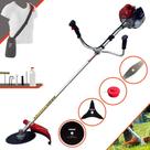 Roçadeira Aparador de Grama Completa Kawashima BCJ620-L À Gasolina 62cc 3HP de Alta Rotação e Performance Com 4 Opções de Cortes Cabeçote de Nylon + Lâmina Facão + Lâmina 3 Pontas + Lâmina 80 Dentes