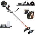 Roçadeira Aparador de Grama Completa Terra GRH-520 À Gasolina 52cc 2,5HP de Alta Rotação e Performance Com 4 Opções de Cortes Cabeçote de Nylon + Lâmina Facão + Lâmina 3 Pontas + Lâmina 80 Dentes