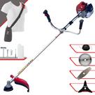 Roçadeira Aparador de Grama Kawashima BCJ431L À Gasolina 43cc 1,7HP de Potência 10.000rpm Profissional Multifunções Com Carretel de Nylon + Lâmina Facão + Lâmina 3 Pontas + Lâmina 40 Dentes de Vídea