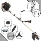 Roçadeira Aparador de Grama Kawashima KW43LE À Gasolina 43cc 1,7HP 10.000rpm Profissional Multifunções Com Carretel + Lâmina Facão + Lâmina 3 Pontas + Lâmina 40 Dentes Vídea + Escova de Aço 38 Cerdas Roçadeira Aparador de Grama Kawashima KW43LE À Gasolina 43cc 1,7HP 10.000rpm Profissional Multifunções Com Carretel + Lâmina Facão + Lâmina 3 Pontas + Lâmina 40 Dentes Vídea + Escova de Aço 38 Cerdas