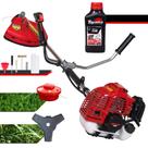 Roçadeira Aparador de Grama Lateral Kawashima KW52L À Gasolina 2T 52cc 2,5HP de Potência Alta Rotação Robusta e Resistente Com Carretel de Nylon + Lâmina 3 Pontas + Óleo Toyama 2T