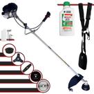 Roçadeira Aparador de Grama Lateral Toyama RT43LB25A À Gasolina 43cc 1,7HP Robusta Com Carretel de Nylon + Kit 4 Lâminas de Corte + ÓLEO STIHL 8017 2T