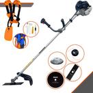 Roçadeira Aparador de Grama Profissional À Gasolina Anmax CG430B 43cc 2T 1,7HP 12.000rpm Multifuncional Completa 4 Em 1 Com Carretel de Nylon + Faca 2 Pontas + Faca 80 Dentes + Escova de Aço Giratória Roçadeira Aparador de Grama Profissional À Gasolina Anmax CG430B 43cc 2T 1,7HP 12.000rpm Multifuncional Completa 4 Em 1 Com Carretel de Nylon + Faca 2 Pontas + Faca 80 Dentes + Escova de Aço Giratória