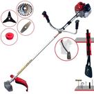 Roçadeira Aparador de Grama Profissional À Gasolina Kawashima BCJ620L 62cc 2T 3HP 10.000rpm Multifuncional Completa 4 Em 1 Com Carretel Nylon + Faca 2 Pontas + Faca 3 Pontas + Escova de Aço Giratória