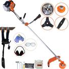 Roçadeira Aparador de Grama Profissional À Gasolina Terra GR520XP 52cc 2T 2,5HP 6.500rpm Multifuncional Completa 4 Em 1 Com Carretel Nylon + Faca 2 Pontas + Faca 3 Pontas + Faca 40 Dentes Vídea + EPI
