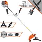 Roçadeira Aparador de Grama Vulcan VR430P À Gasolina 43cc 1,7HP 10.000rpm Profissional Multifunções Com Guidão Anti-Vibração Carretel + Lâmina Facão + Lâmina 3 Pontas + Lâmina 40 Dentes Vídea + Escova