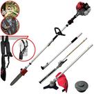 Roçadeira Bipartido À Gasolina 2T 4 Em 1 Toyama TBC43-MT 43cc 1,8HP 9.200rpm Com Carretel de Nylon + Lâmina 3 Pontas + Sabre 10 Polegadas + Extensor